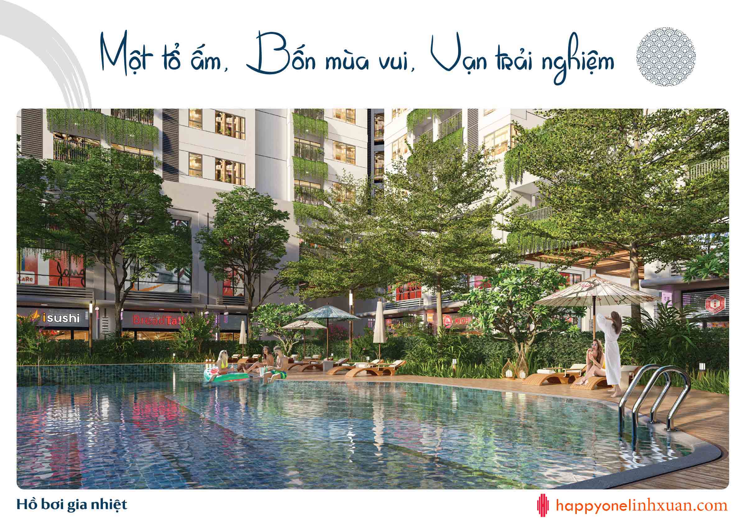 Tiên ích hồ bơi gia nhiệt happy one sora linh xuan Thủ Đức