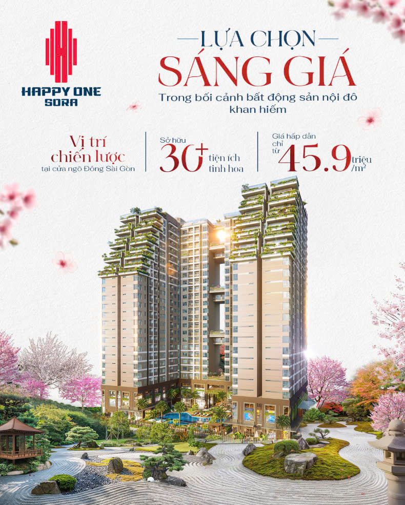 Dự án căn hộ happy one Sora linh xuân Thủ Đức