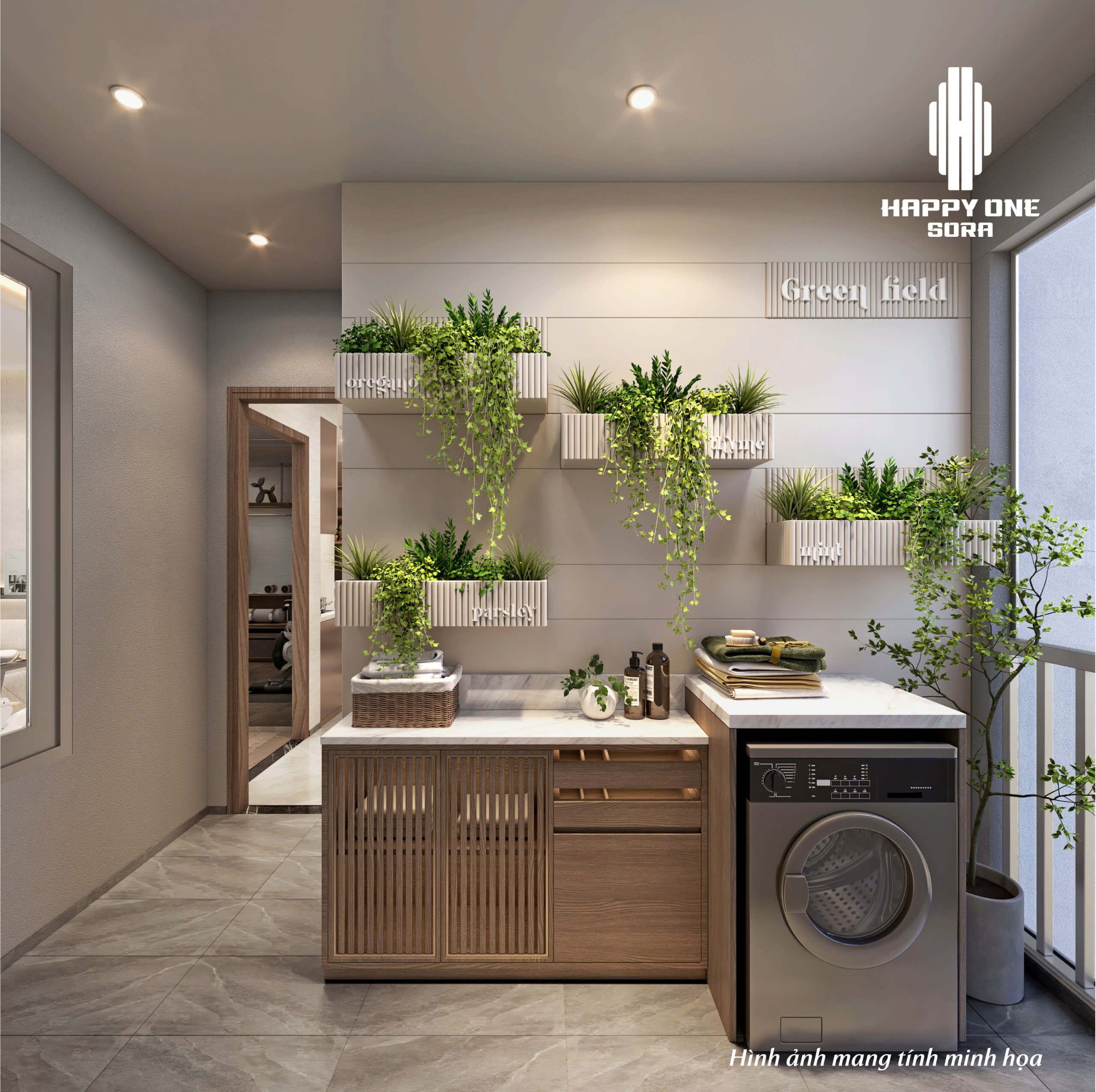 Thiết kế căn hộ 1+1PN happy one sora